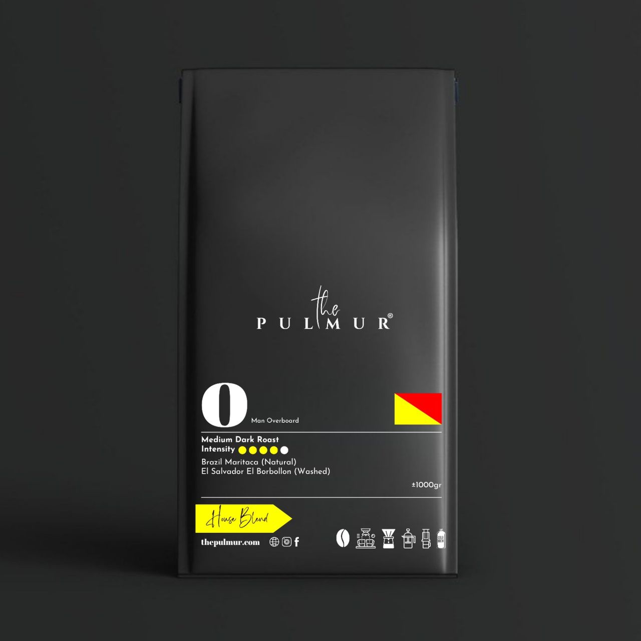 PULMUR .o Medium Dark Roast Coffee - Brazil Maritaca Natural and El Salvador Washed blend